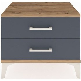 Resim Hyperion Komodin 2 Çekmeceli 60x44x48 Çam-antrasit Atlas Çam 