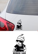 Resim MIGNATIS Arabada Bebek Var Araba Sticker - Oto Sticker - Araba Sticker - 20 Cm 