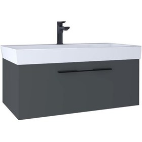 Resim Kobos Glow 100 Cm Lavabo Dolabı Füme Kb710033 Diğer 