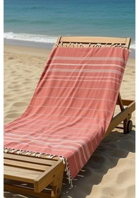 Resim Mika %100 Pamuk Peştemal Havlu 100x180 Cm Plaj Havlusu, Hamam Peştemali, Hızlı Kuruyan Hafif Banyo Havlusu Turuncu 