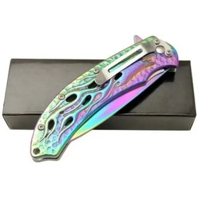 Resim Kartal Rainbowi Tk 21 Cm Kamp / Outdoor Çakı - Yarı Otomatik, Kemerlikli, Kutulu Diğer 