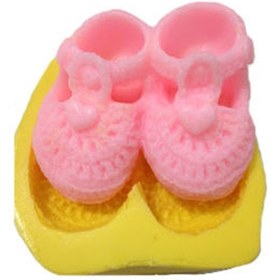 Resim Partivitrini Bebek Patiği Şeklinde Silikon Pasta ve Seker Hamuru Kalibi 8,5x7,5x3 cm 