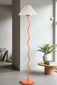 Resim Lumexx EVA TURUNCU LAMBADER PİLELİ KREM ABAJURLU 