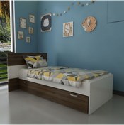 Resim Myniture Home & Living Trend Yavrulu Karyola Q4016-5 Beyaz Ceviz 