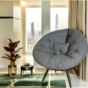 Resim Home Modern Berjer Tekli Koltuk | Dinlenme & Tv Koltuğu | Ergonomik, Geniş Oturma Alanı | Keten Gri 