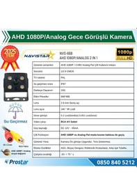 Resim Ahd 1080p/analog Orta Boy Gece Görüşlü Rca Av Soketli Kamyon Tır Otobüs Kamerası 