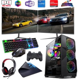 Resim İ7 12700F 32GB DDR4 1TB M2 8GB RX580 Çift 24\ Mon. Oyun Bilgisayarı (Gaming SET) 