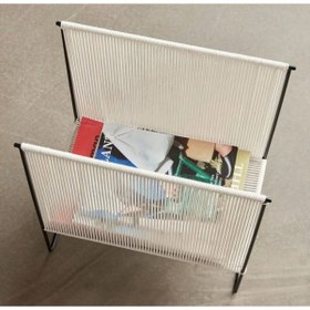 Resim CASA NESTİ Dergilik gazetelik kitaplık dergi plaklık plak tutacağı standı ip bohem 