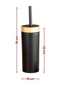 Resim Flora Bambu Desen Wc Klozet Fırçası Plastik, Tuvalet Banyo Wc Temizleme Fırçası Siyah Siyah 