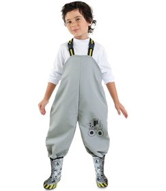 Resim Denokids İnşaat Aracı Erkek Çocuk Su Geçirmez Yağmur Tulumu Renkli 