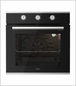 Resim Esty Aef 6604 B01 8 Fonk. Siyah Turbo Fırın - 3 Düğmeli 