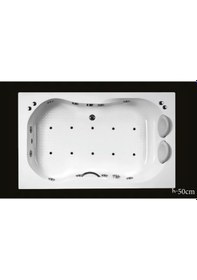 Resim Alika 180 x 100 CM Jakuzi Küvet & Hidromasaj Sistem-2 (8+10 Jet) 