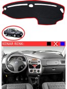 Resim Torpido Koruma Halısı Siyah Kenar Renk Kırmızı Fiat Siena 2000-2005 İle Uyumlu 