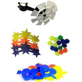 Resim Gidon Fırfırı Bisiklet Süsü Seti Jant Süsü Rüzgar Gülü H Çok Renkli 