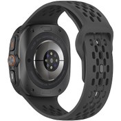 Resim Ekılıf - Samsung Watch Ultra 47mm Uyumlu - Kordon Delikli Tasarım Silikon Kordon Krd-119 - Sarı 