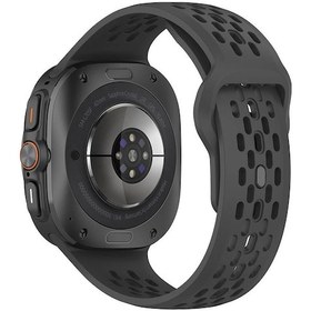 Resim Ekılıf - Samsung Watch Ultra 47mm Uyumlu - Kordon Delikli Tasarım Silikon Kordon Krd-119 - Sarı 