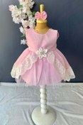 Resim Mnk Baby&Kids Fistolu Tütülü Kız Bebek Elbise Pnpn160 Pembe 