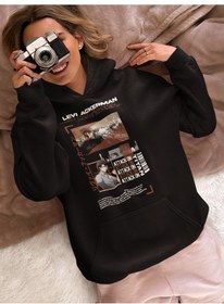 Resim Sevbano Levi Ackerman Attack On Titan Baskılı Unisex Oversize Anime Dizi Siyah 