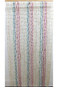 Resim Otantik Çarşı Naturel Hasır Kapı Perdesi Halat Örgülü 90x190 cm. Renkli 