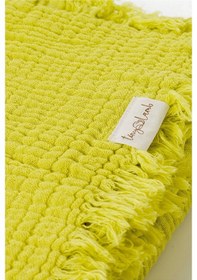 Resim Brighton 100x120 CM Organik 4 Katlı Fıstık Yeşili Renk Müslin Battaniye Yeşil 
