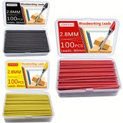 Resim 100 Adet Ağır Hizmet Mekanik Kurşun Kalem Uçları - 2B Sertlik, Kırılmaya Dayanıklı & Uzun Ömürlü Marangoz Kalemi Uçları (2.8mm Uyumlu) Profesyonel Ahşap İşleri, Mimarlık Çizimleri, Boyama Kitapları İçin İdeal - Sanatçılar, Müteahhitler, Öğrenciler için Değer Paketi, Şeffaf Kavanoz Ambalaj 