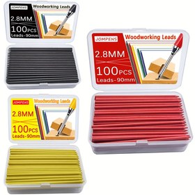 Resim 100 Adet Ağır Hizmet Mekanik Kurşun Kalem Uçları - 2B Sertlik, Kırılmaya Dayanıklı & Uzun Ömürlü Marangoz Kalemi Uçları (2.8mm Uyumlu) Profesyonel Ahşap İşleri, Mimarlık Çizimleri, Boyama Kitapları İçin İdeal - Sanatçılar, Müteahhitler, Öğrenciler için Değer Paketi, Şeffaf Kavanoz Ambalaj 