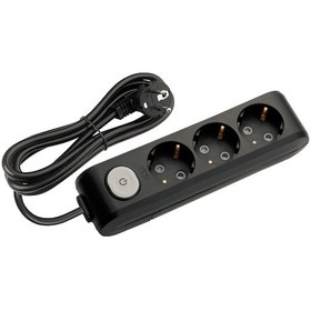 Resim Viko Multi-let 3'lü Grup Priz Anahtarlı Topraklı Çocuk Korumalı 5 Metre Siyah - 90137305 