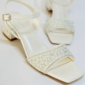 Resim Kindep London&london İncili Alçak Topuklu Kadın Abiye Ayakkabı Sedef Sedef 