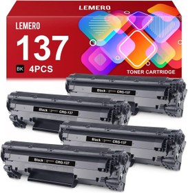 Resim Canon MUADİL CRG-137 Black Toner MF236n MF232w MF216n LBP151dw Printer (137 Black-4 Pack)283A 