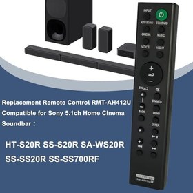 Resim Kassionel Yedek Uzaktan Kumanda RMT-AH412U Sony 5.1ch Ev Sineması Soundbar HT-S20R SS-S20R SA-WS20R SS-SS20R SS-SS700RF ile Uyumlu 