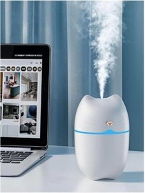Resim AyrStore Kedi Şekilli Hava Nemlendirici Taşınabilir Buhar Makinesi Aroma Difüzörü H2o Tp-1005 