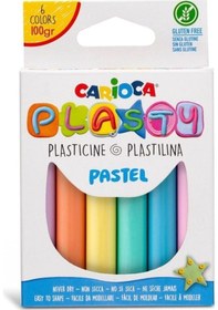 Resim Carioca Pastel Renk Plasty Kurumayan Oyun Hamuru 6 Renk 100 G 