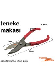 Resim yıldırım nalbur TENEKE MAKASI 200 KUYUMCU MAKASI TENEKE MAKASI HOBİ MAKAS KIRMIZI 