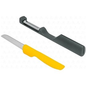 Resim Valletta Delos 2 In 1 Paslanmaz Çelik Bıçak Ve Soyacak Seti 