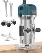 Resim ROWERMAX 600 Watt Freze 6 Kademe Devir Ayarlı Formika Traşlama Freze Makinesi 6mm Pens 2 Yıl Garantili 