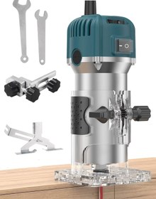 Resim ROWERMAX 600 Watt Freze 6 Kademe Devir Ayarlı Formika Traşlama Freze Makinesi 6mm Pens 2 Yıl Garantili 