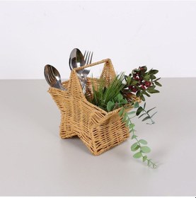 Resim Bohem Rattan Yıldız Çatallık Ve Kaşıklık, Iskandinav, Modern 