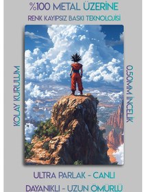Resim Metal Baskı - Goku, Anime Tablosu - Manga Film Posterleri - Dekoratif Tablo 