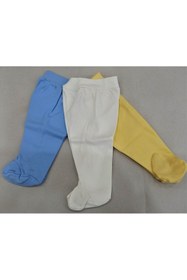 Resim özdemirli bebe Erkek Bebek Mavi Patikli Pijama Alt 3'lü Paket 