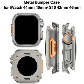 Resim Gaojunshop01 İwatch Series 11/10 46mm Titanyum Kasa Ultra 3/2/1 Görünüm Sağlam Korumalı Kapak 