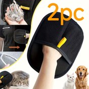 Resim 2 adet Kedi Saç Alma Eldiveni - Yapışkanlı Çift Fonksiyonlu Tüy Fırçası, Kaymaz Tutuş ile Kolay Bakım, Dayanıklı Naylon Pet Bakım Aracı, Kedi ve Köpekler için, Kedi Bakım Aksesuarları, Çift Fonksiyonlu Tasarım, Güvenli Uygun Tasarım 