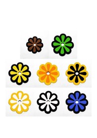 Resim Çiçek Ahşap Bardak Altlığı Dekoratif Beyaz Kırmızı Siyah 6'lı Beyaz - Kırmızı 