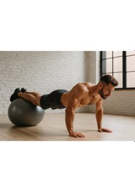 Resim Yeni Nesil Pilates Topu + Pompa Profesyonel Dayanıklı Fitness Yoga Denge Egzersiz Plates Topu 85 Cm Mavi 