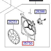 Resim CERATO ( 2006-2009 )Radyatör Fanı Komple Orjinal | 253802F700 
