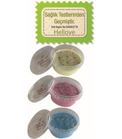 Resim Hayvan Figürlü Slime Mavi Pembe Sarı 3 Renk Kutu Ele Yapışmayan Slaym 