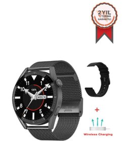 Resim Torima Dt3 Smartwatch Uyumlu Ek Kordonlu Bluetooth Çağrı Özellikli Akıllı Saat Siyah 46mm 