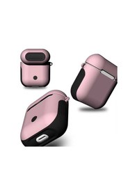Resim Ekılıf - Apple Uyumlu AirPods 1.nesil - Kılıf Darbelere Karşı Dayanıklı Shockproof Silikon Kılıf - Pembe 