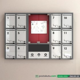 Resim 1001 Dijital - 14 Dairelik Apartman Ilan Panosu ve Posta Kutusu 