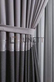Resim Sık Pileli Pano Fon Gri Antrasit Tek Kanat 671377-5418 lntpanofnsk, 100 x 280 
