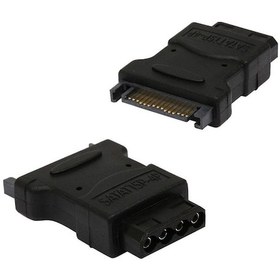 Resim 15 Pin SATA Power To 4 Pin IDE Molex Power Çevirici Dönüştürücü 